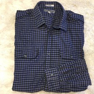 Express Long sleeved military style button down